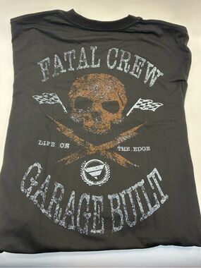 Men’s Size L Fatal Crew Garage Built Black Graphic Tee